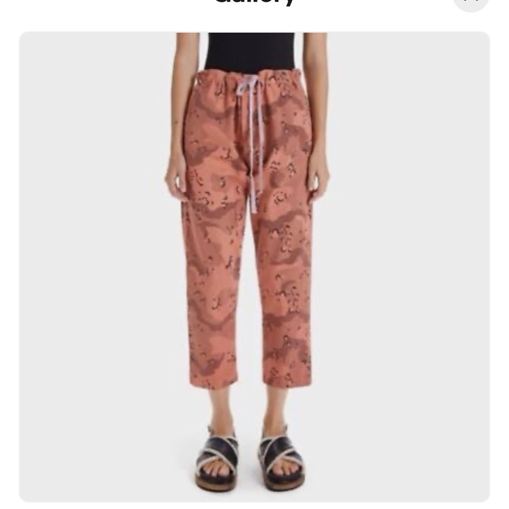 MOTHER Pink Patterned Cropped Pants